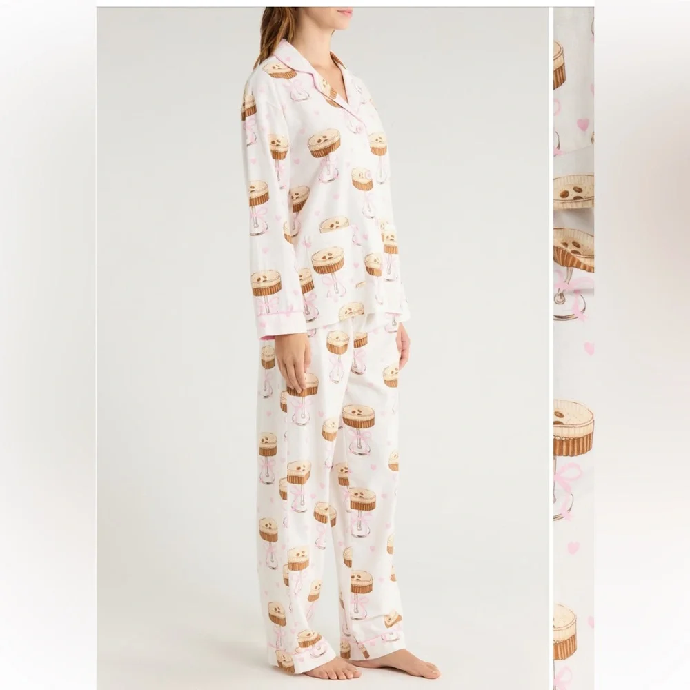 NWT PJ Salvage Flannels🤎☕️”Espresso Yourself”☕️🤎Pajamas Set Ivory